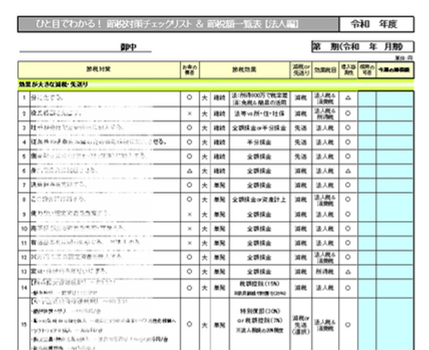 ワンシート節税対策